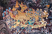 Detail from a mural painting with a 'Ramakien' motif - Thai version of the Indian Ramayana - from the temple complex of the Emerald Buddha, Bangkok (late 18th century) 